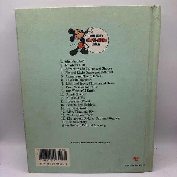 Walt Disney Alphabet A-Z Volume 1 Hardcover 1983 Bantam Books Childrens Book - Picture 2 of 5